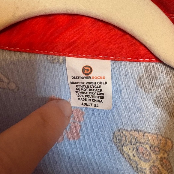 Destroyer Rocks MLB Chicago White Sox Pizza Button Up Hawaiian Shirt Size XL - Picture 2 of 3